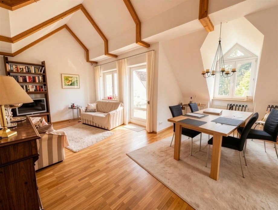 Wohnzimmer Dachgeschosswohnung Wei�enhorn