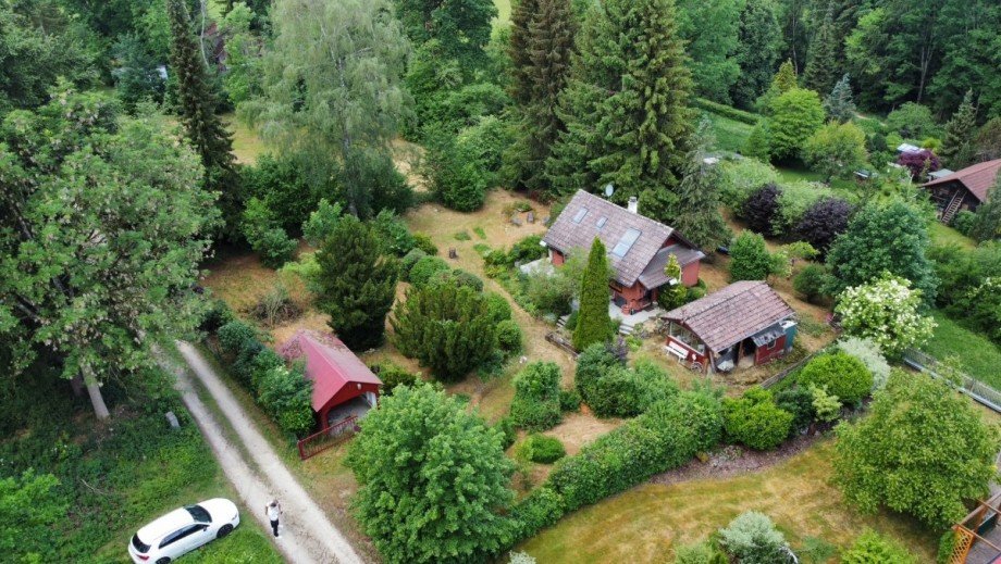 Luftaufnahme Grundst�ck Ferienhaus Bergh�len