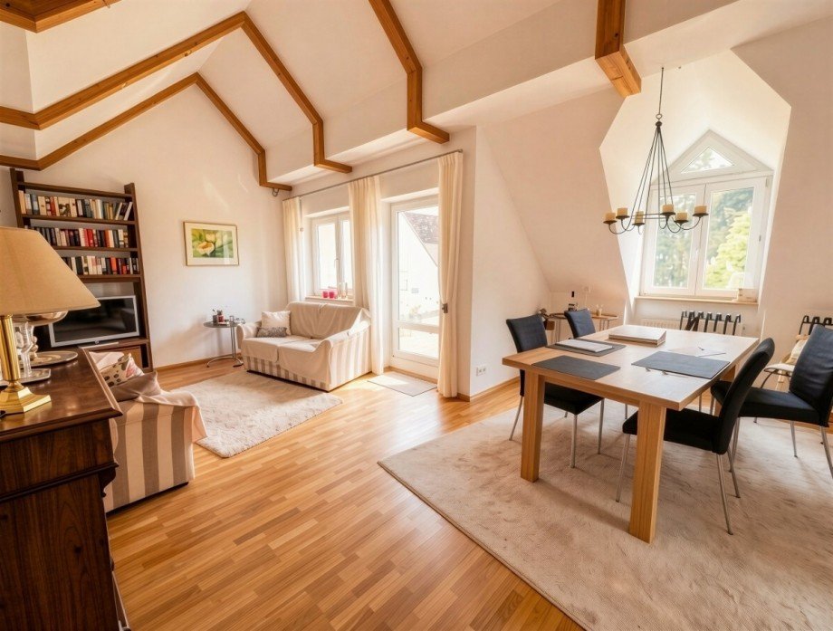 Wohnzimmer Dachgeschosswohnung Wei�enhorn