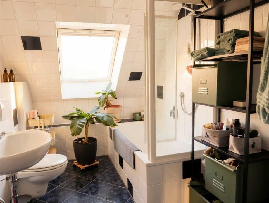 Badezimmer Dachgeschosswohnung Neu-Ulm