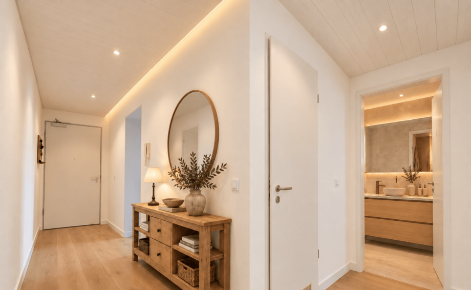 Flur - Beispiel nach Renovierung (KI-generiert) Etagenwohnung Neu-Ulm