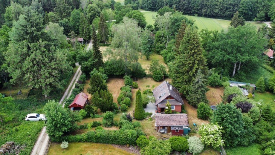 Luftaufnahme Grundst�ck Ferienhaus Bergh�len
