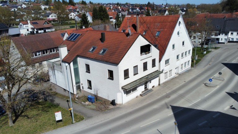 Luftbild Langenau Mehrfamilienhaus ++GELEGENHEIT++ 4 Familienhaus Top f�r Mehrgenerationswohnen oder Anleger