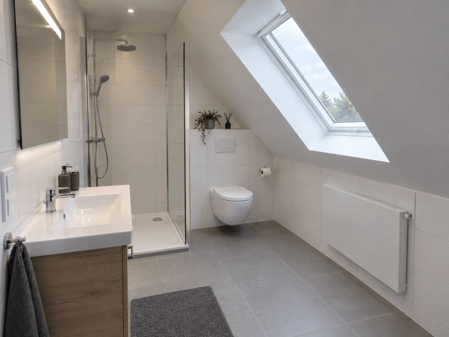 Badezimmer (Ki generiert) Dachgeschosswohnung Ulm