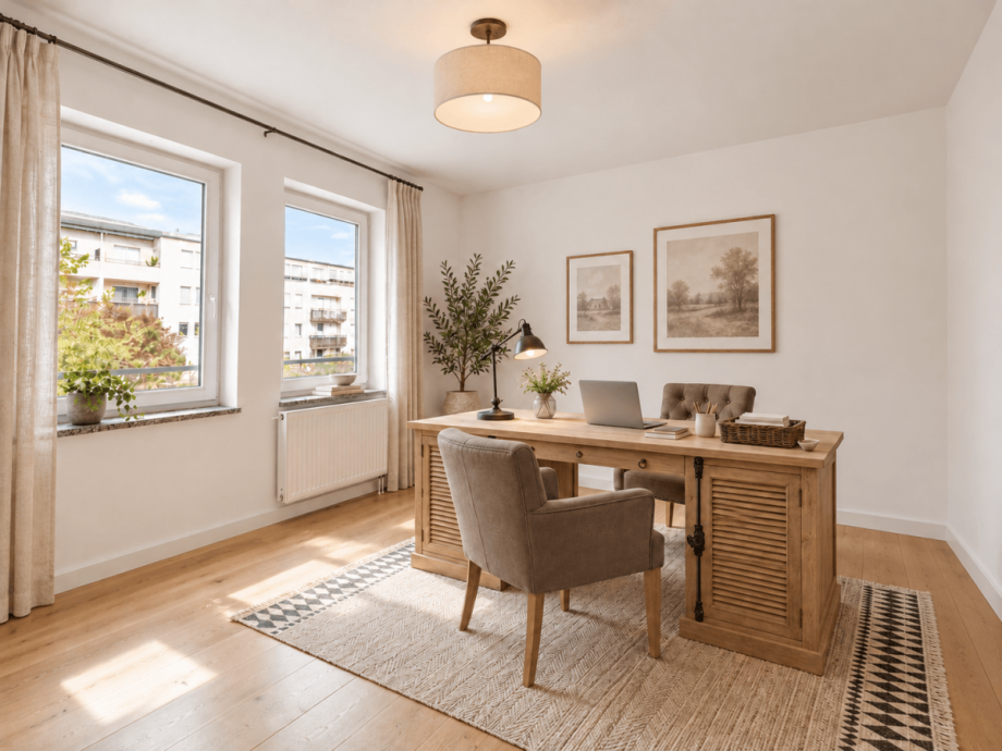 Kind / Arbeitszimmer - Beispiel nach Renovierung (KI-generiert) Etagenwohnung Neu-Ulm