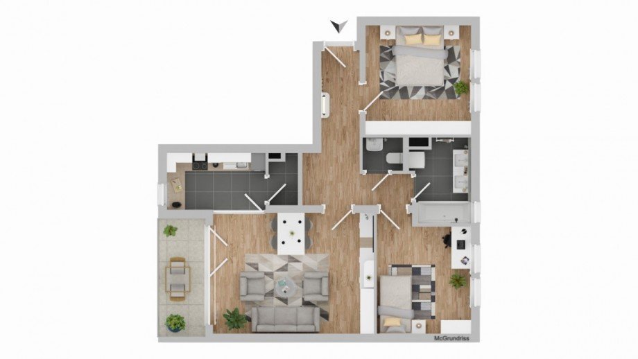 Grundriss Etagenwohnung Neu-Ulm