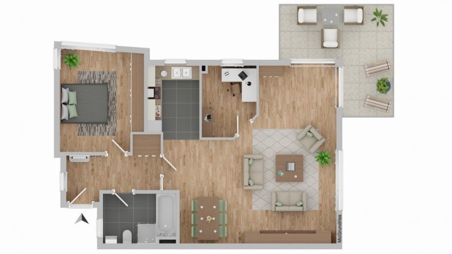 Grundriss Etagenwohnung Neu-Ulm