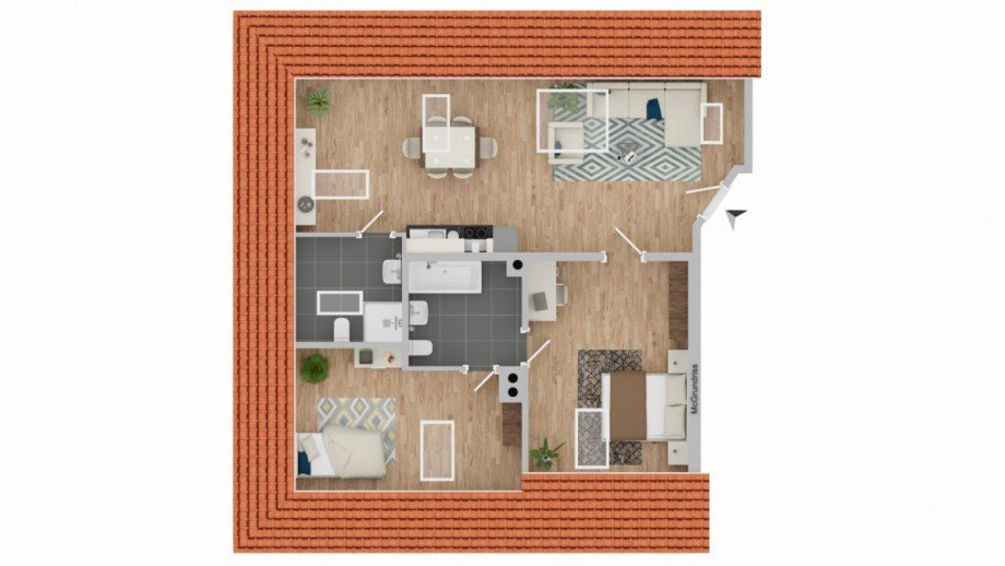 Variante zusammengelegt Dachgeschosswohnung Ulm
