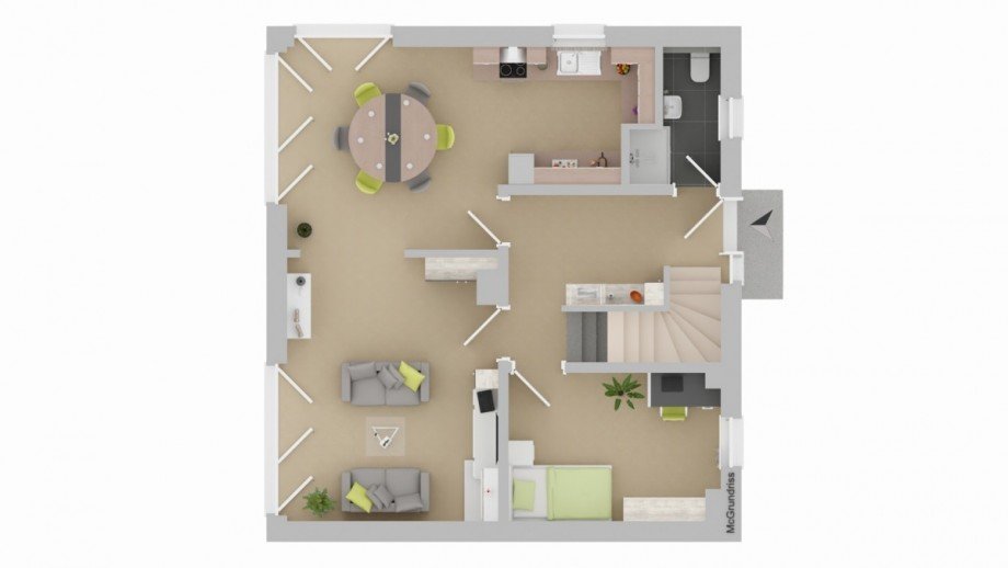 Grundriss EG Einfamilienhaus Roggenburg