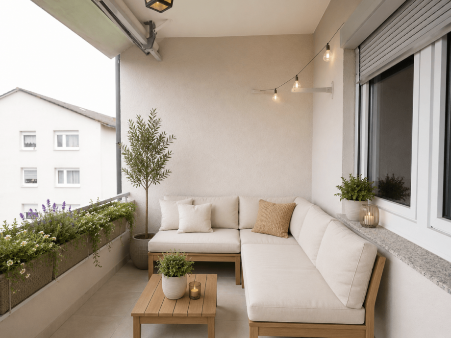 Balkon Beispiel nach Modernisierung (KI generiert) Etagenwohnung Ulm