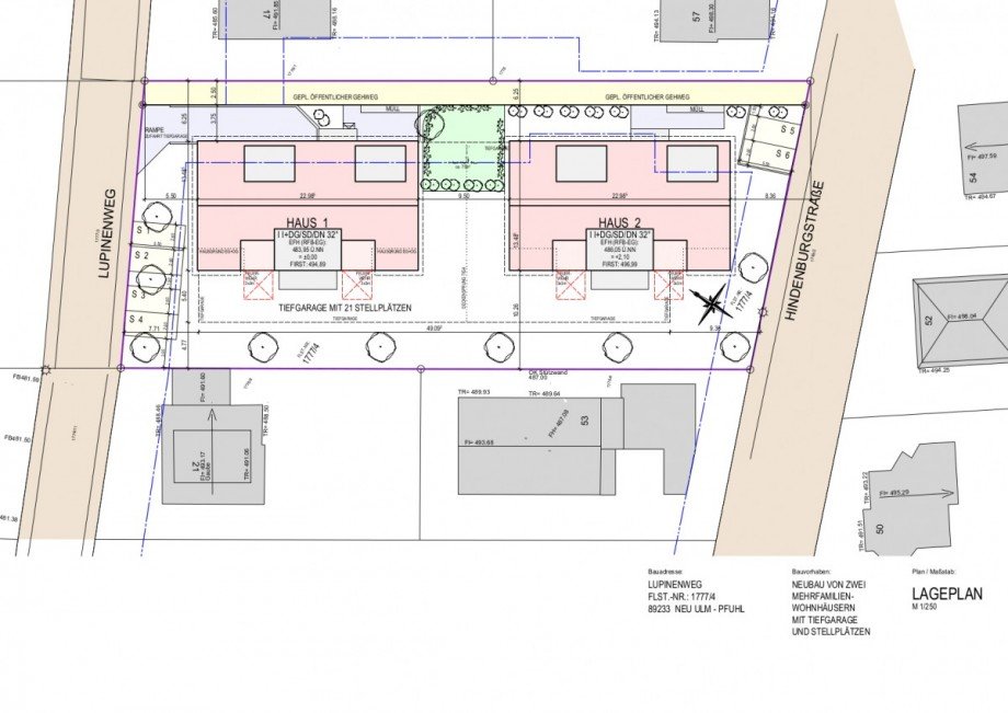 Lageplan Dachgeschosswohnung Neu-Ulm