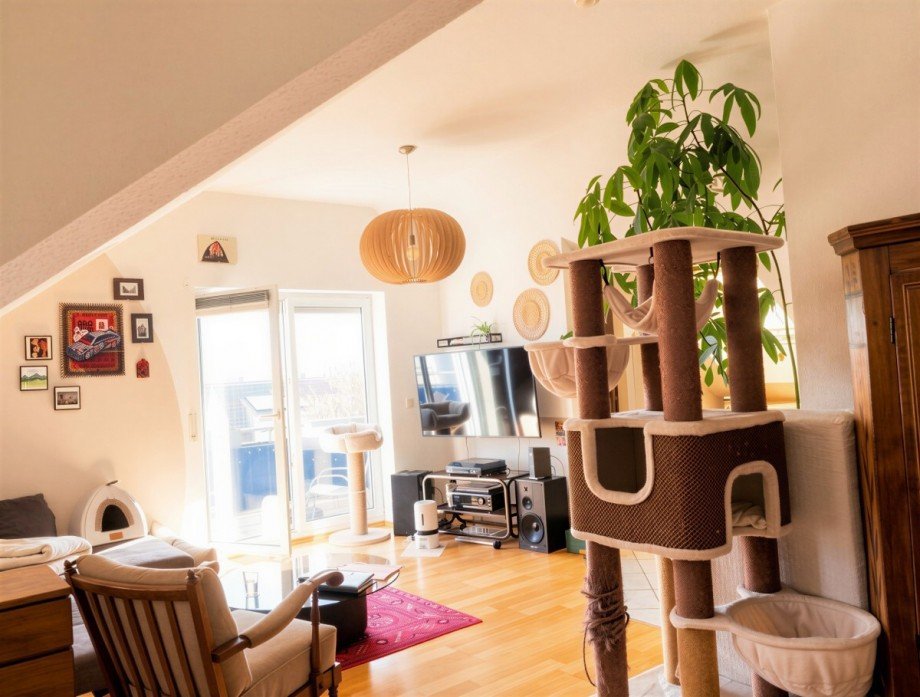 Wohnzimmer Dachgeschosswohnung Neu-Ulm