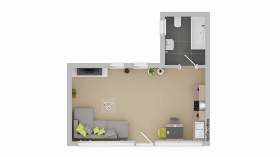 Grundriss EG-Apartment Mehrfamilienhaus Langenau