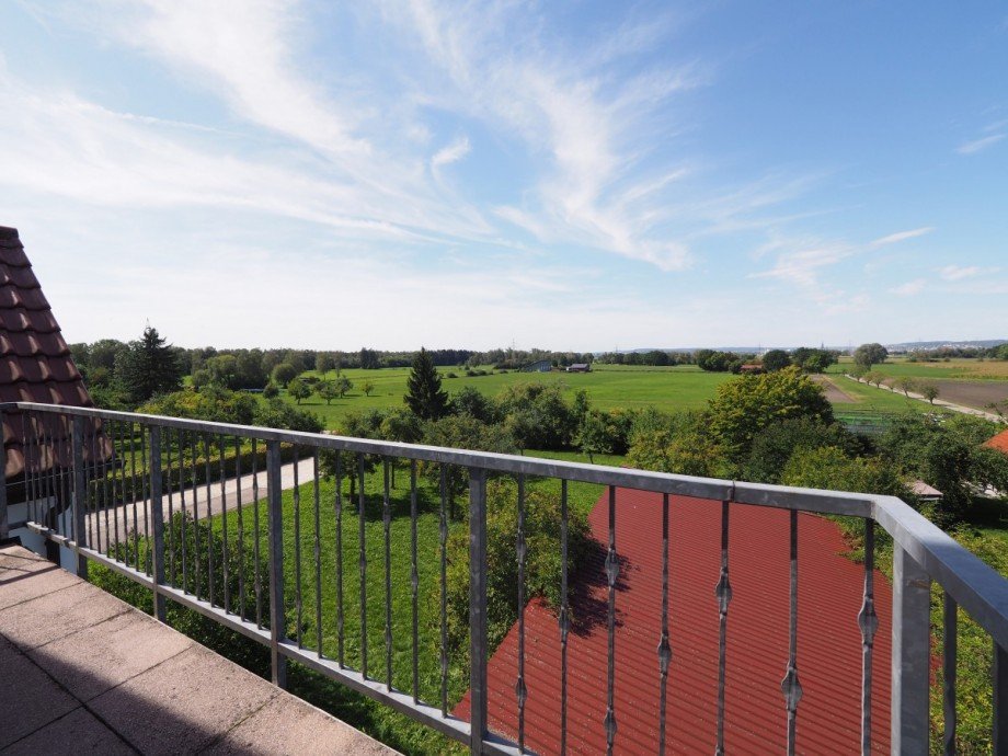 Aussicht vom Balkon Dachgeschosswohnung Finningen
